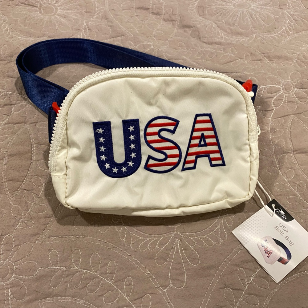 USA White and Blue Belt Bag